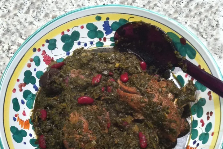 ゴルメ・サブジ(ラム肉とハーブの煮込み)