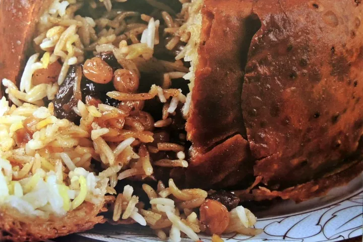 シャー・プロフ(薄焼きパンで包んだピラフ)